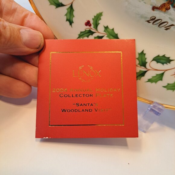 Lenox SANTAS WOODLAND VISIT Annual Holiday Collector Plate...